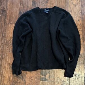 Daniel Cremieux Elegant Black V-Neck Sweater